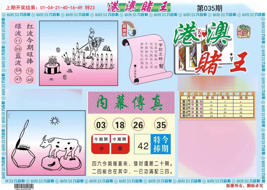 2025035期港澳赌王A