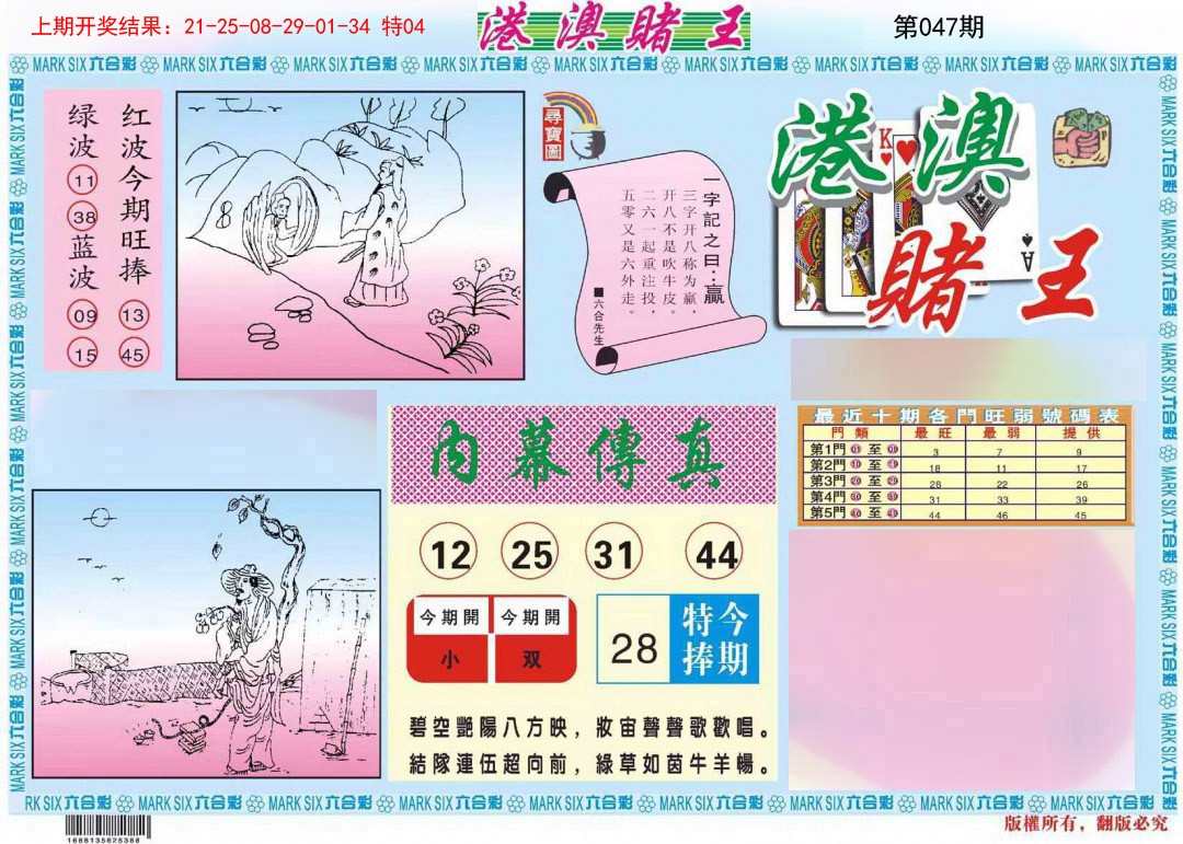 2025047期港澳赌王A
