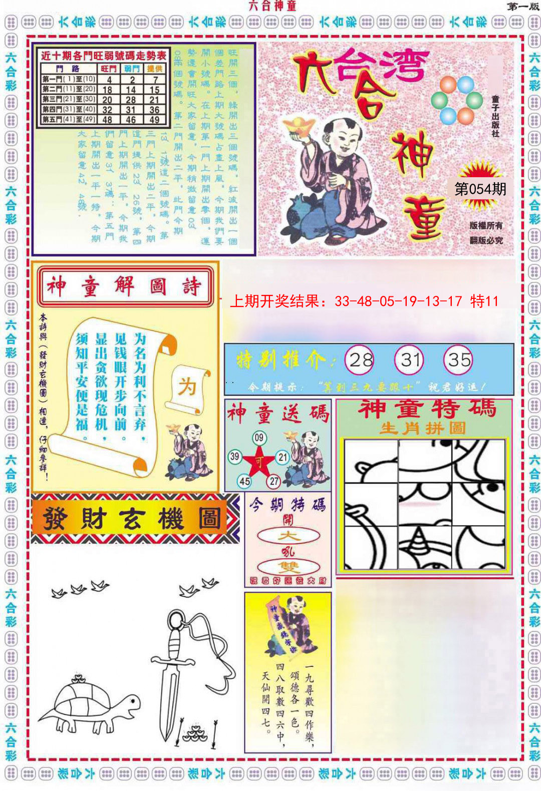 2025054期六合神童A