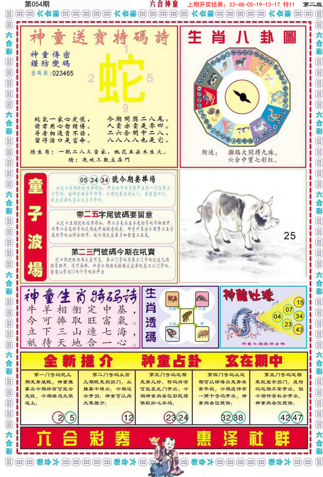 2025054期六合神童B