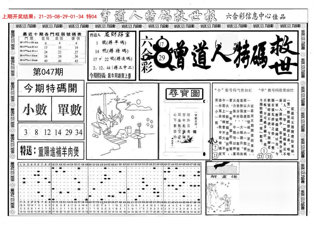 2025047期曾道人特码救世A
