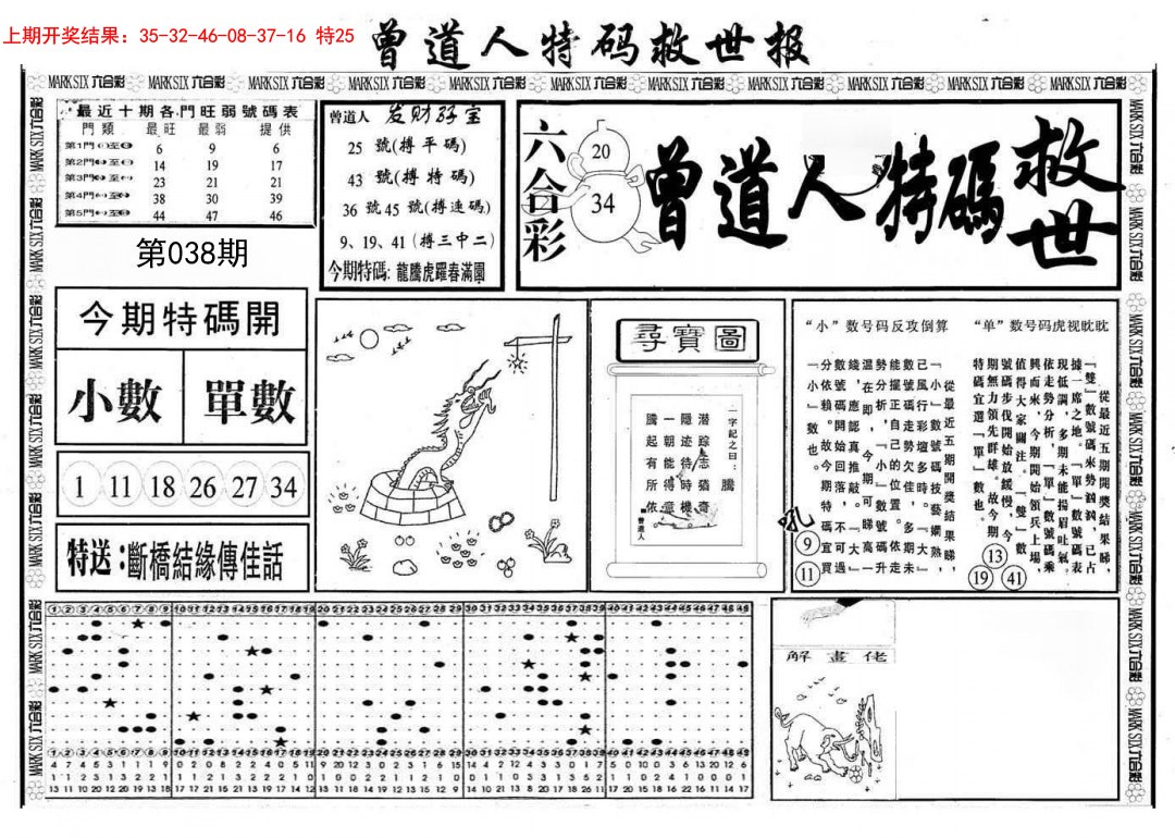 2025038期曾道人特码救世A