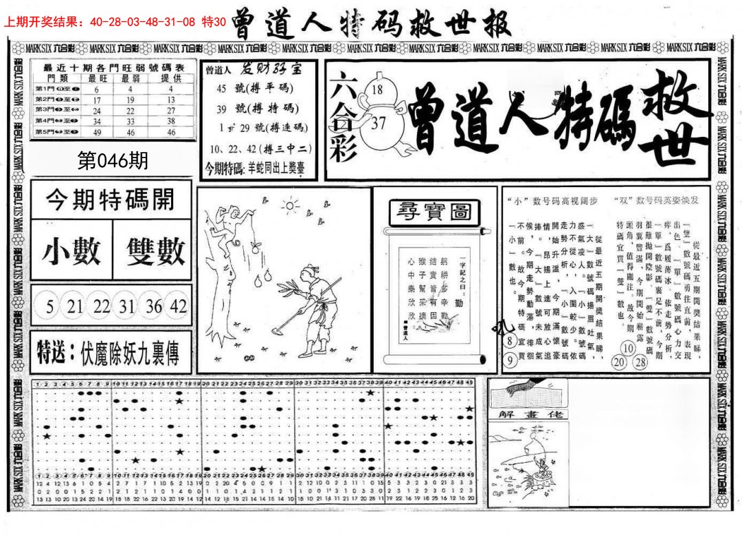2025046期曾道人特码救世A