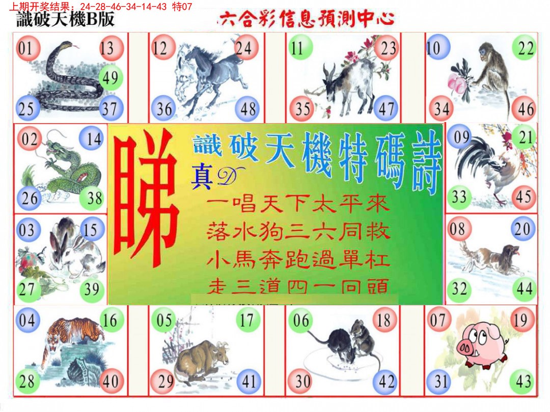 2025045期识破天机B版