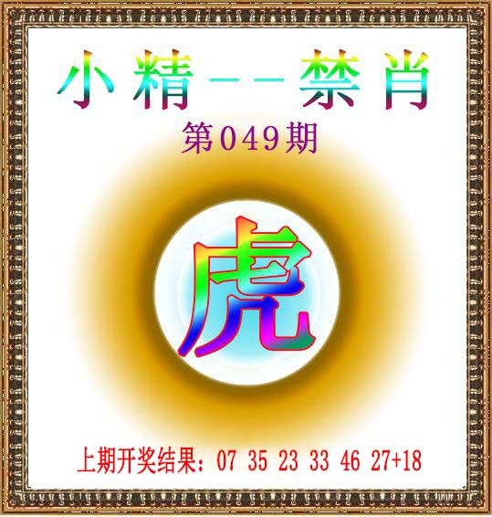 2025049期小精禁肖
