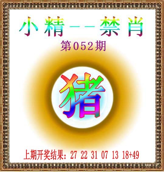 2025052期小精禁肖