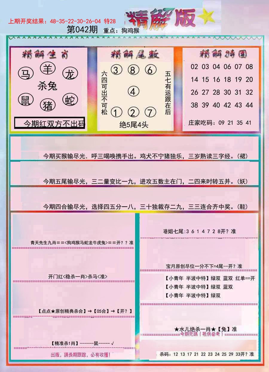 2025042期精解版