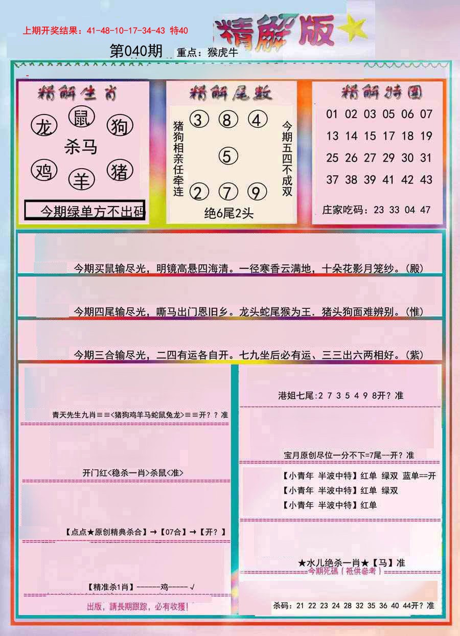 2025040期精解版