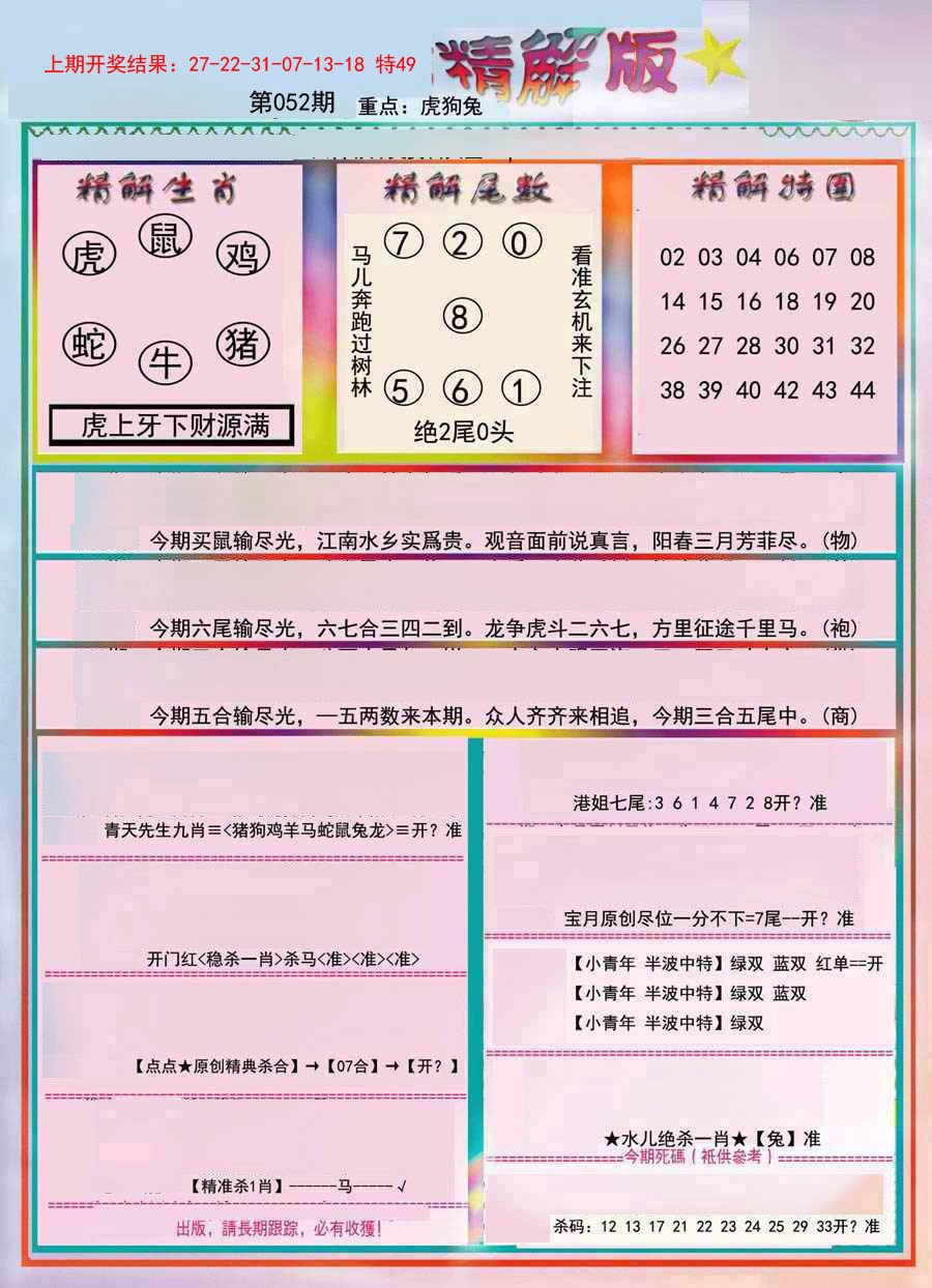 2025052期精解版
