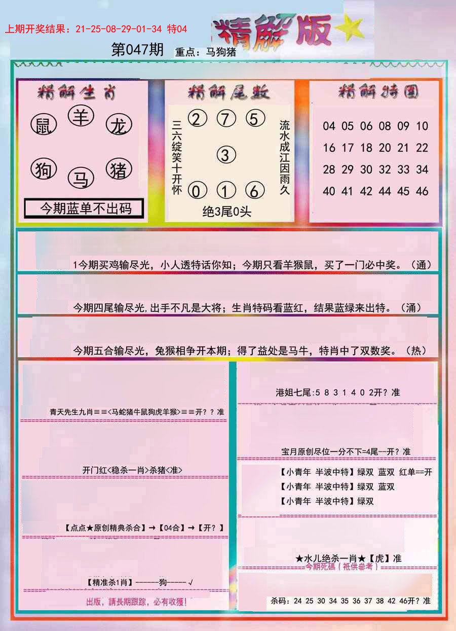 2025047期精解版