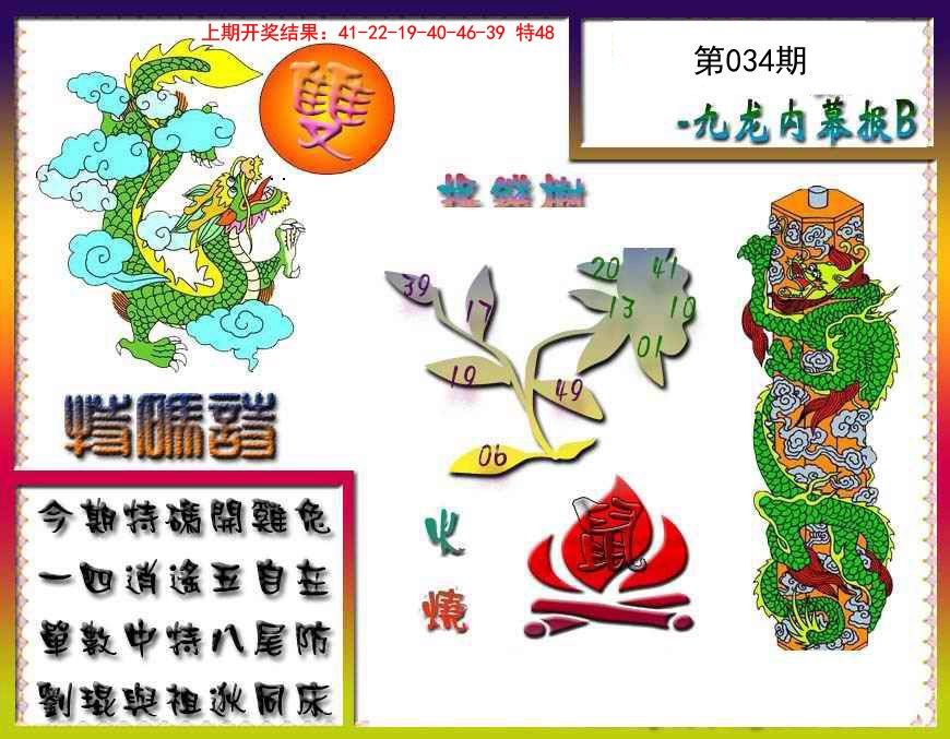 2025034期九龙内幕特肖图a