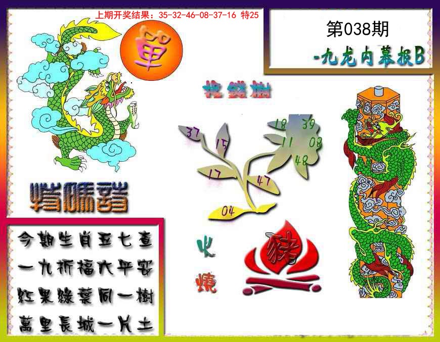 2025038期九龙内幕特肖图a