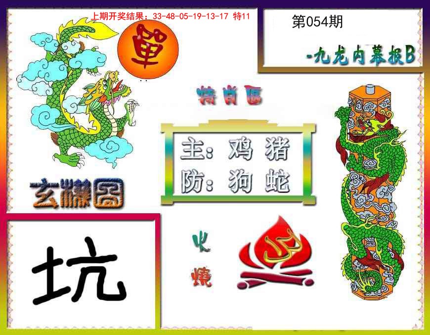 2025054期九龙内幕特肖图B