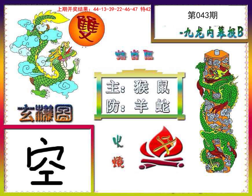 2025043期九龙内幕特肖图B
