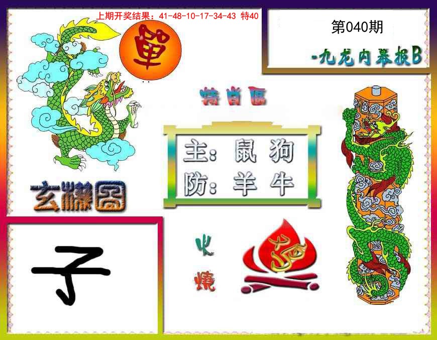 2025040期九龙内幕特肖图B
