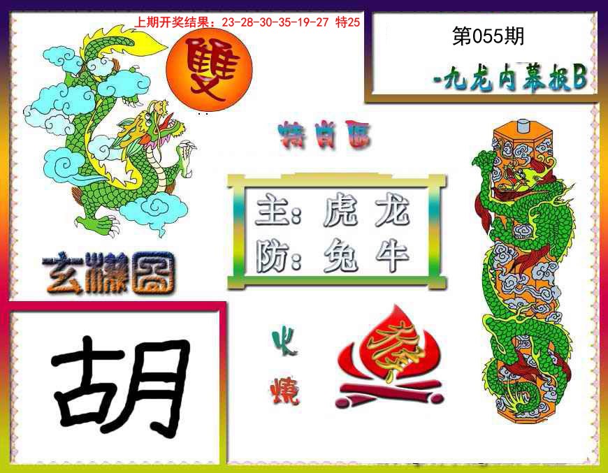 2025055期九龙内幕特肖图B