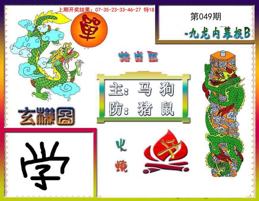2025049期九龙内幕特肖图B