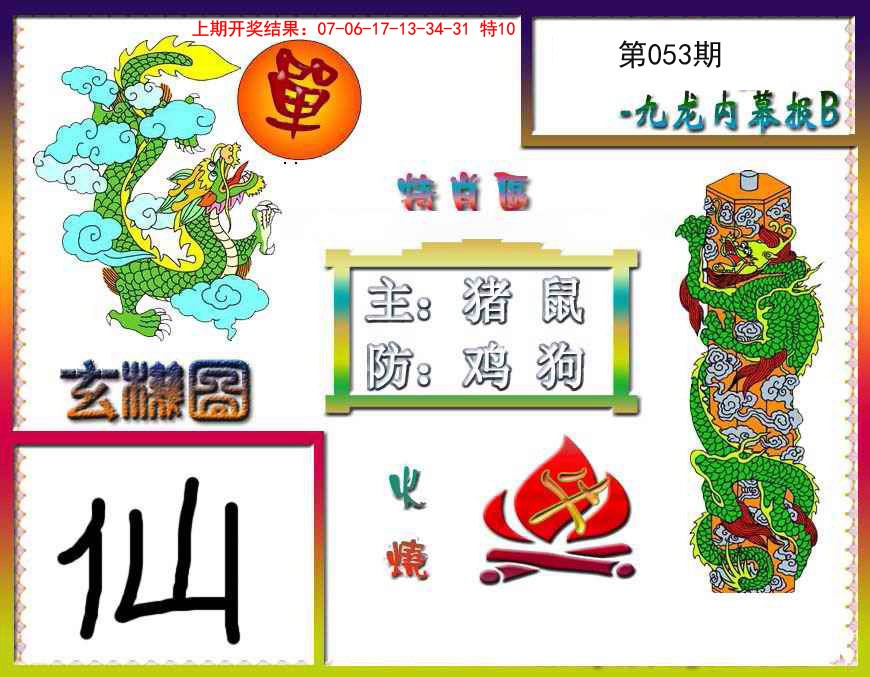 2025053期九龙内幕特肖图B