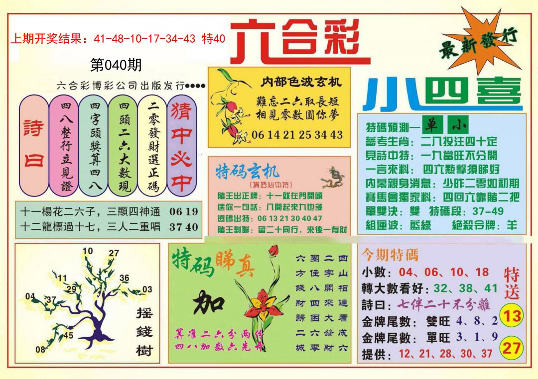 2025040期小四喜