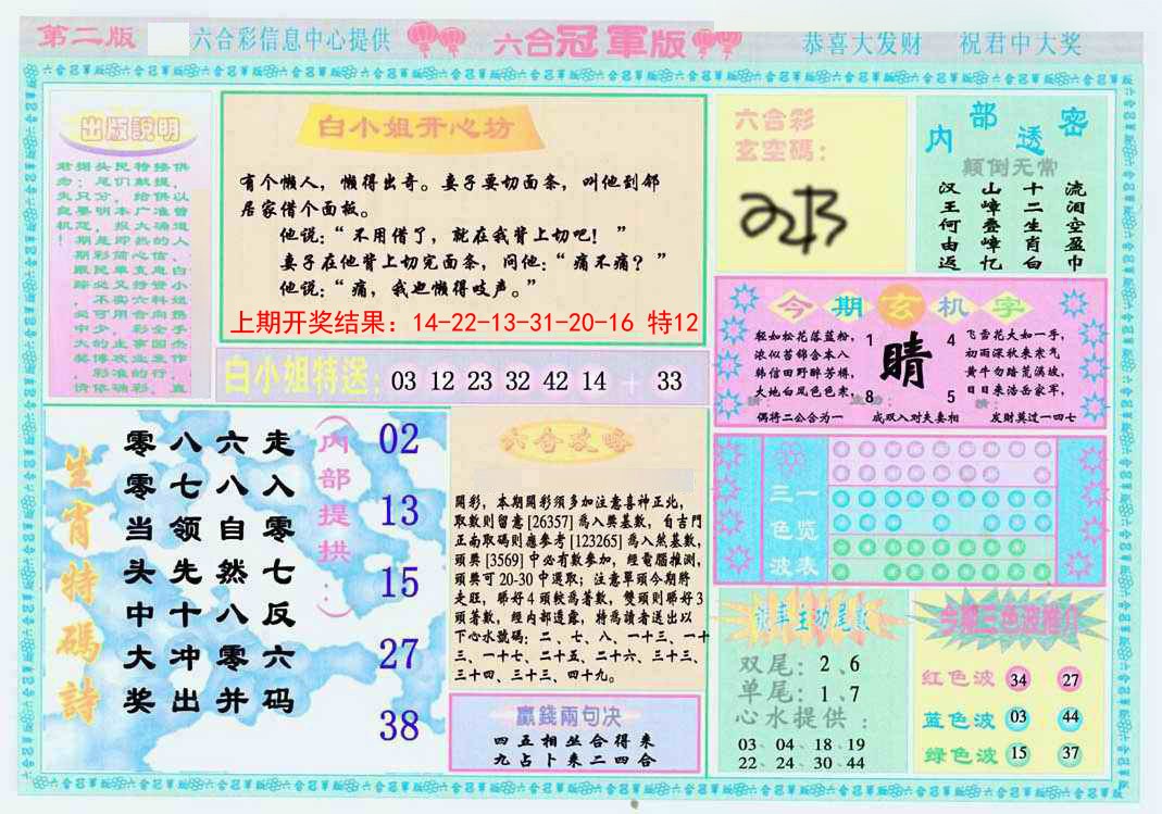 2025048期六合冠军版B