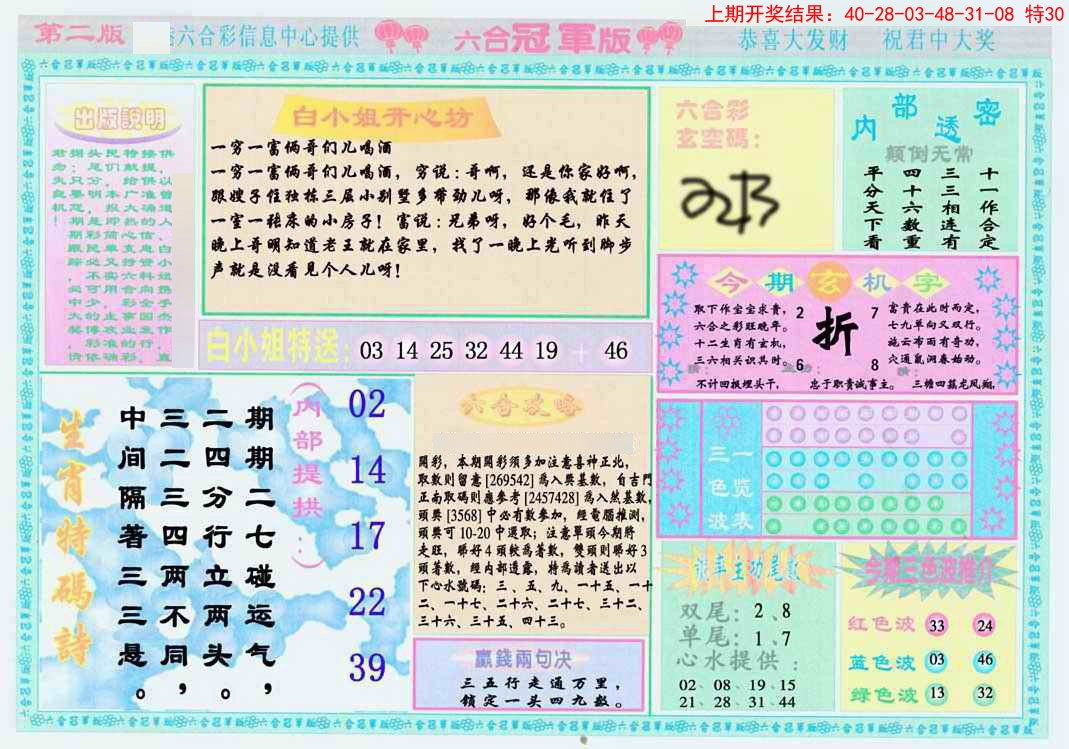 2025046期六合冠军版B