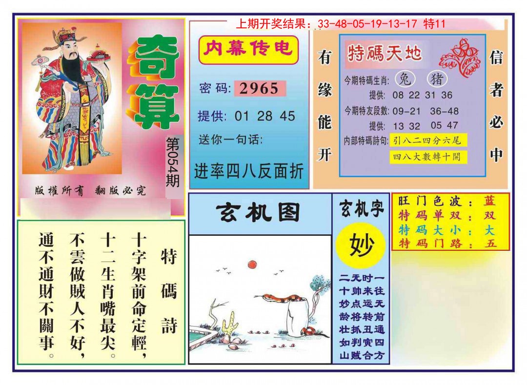 2025054期奇算