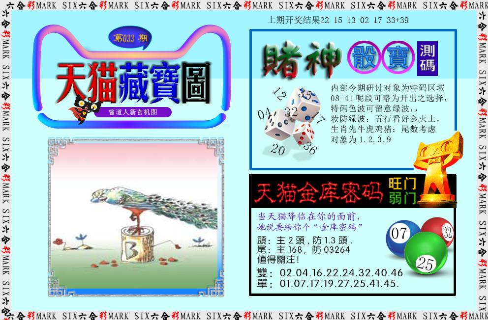2025033期天猫藏宝图