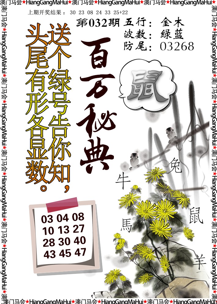2025032期百万秘典
