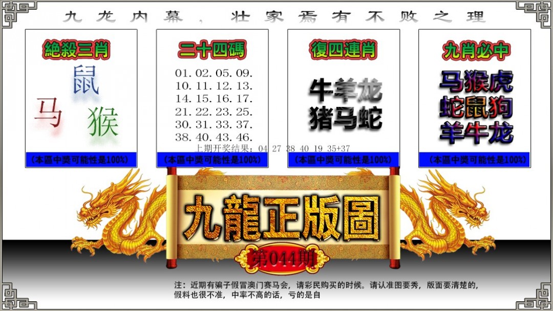 2025044期九龙正版图