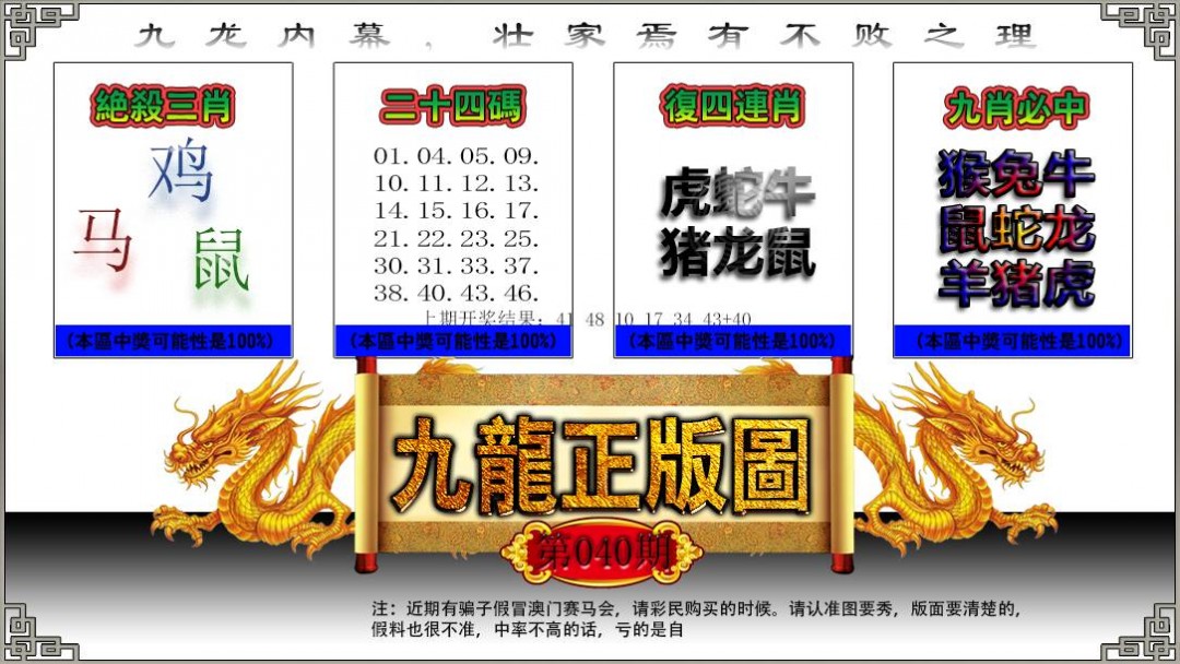 2025040期九龙正版图