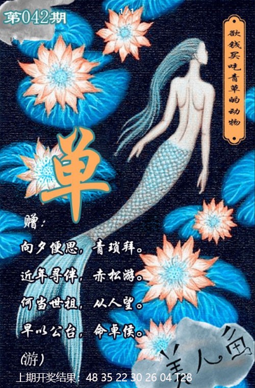 2025042期美人鱼单双中特图