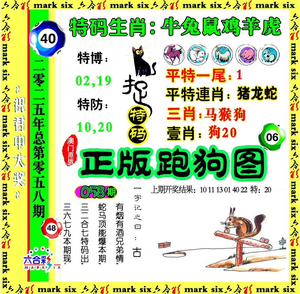 2025058期正版跑狗图