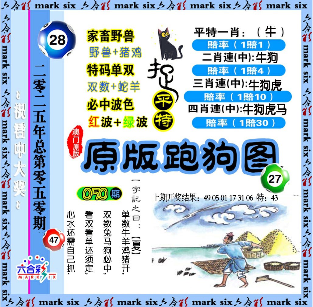 2025050期原版跑狗图
