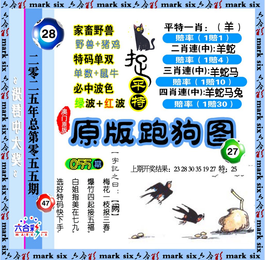 2025055期原版跑狗图