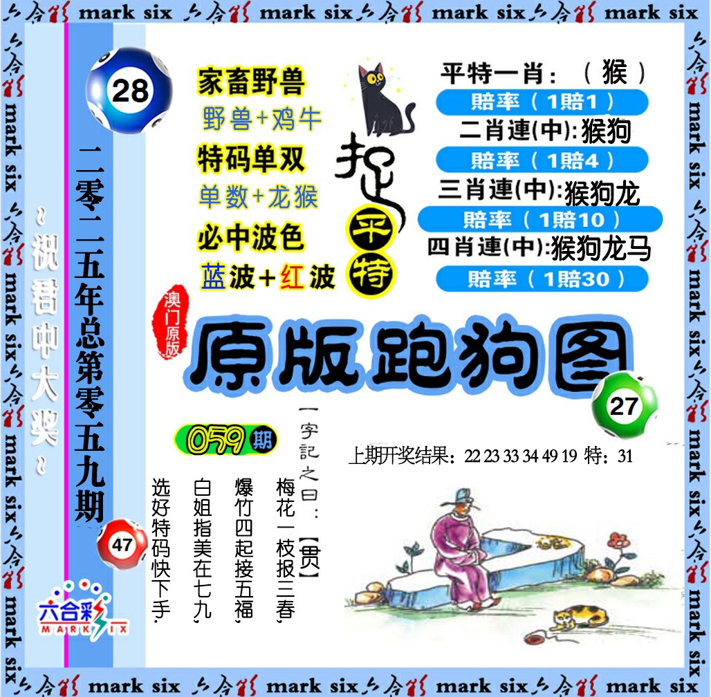 2025059期原版跑狗图
