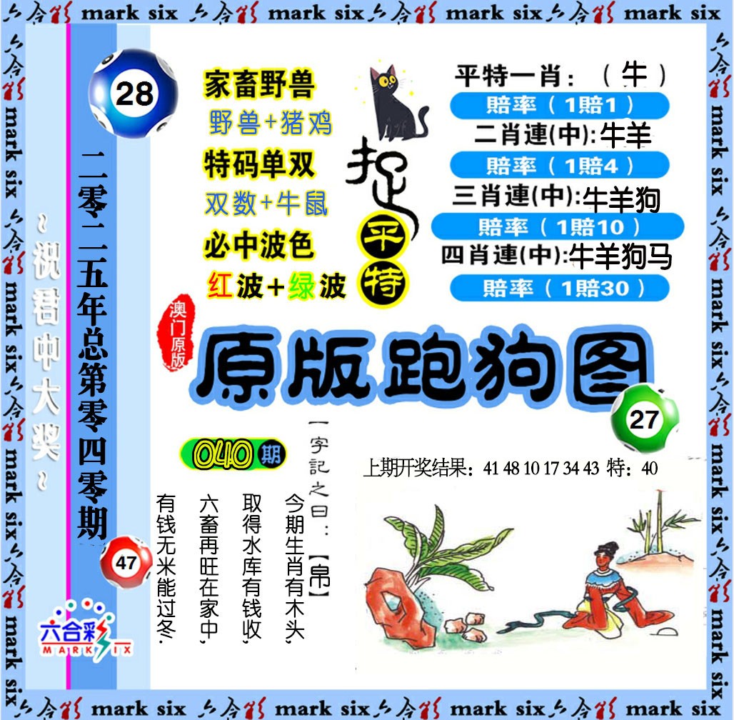 2025040期原版跑狗图