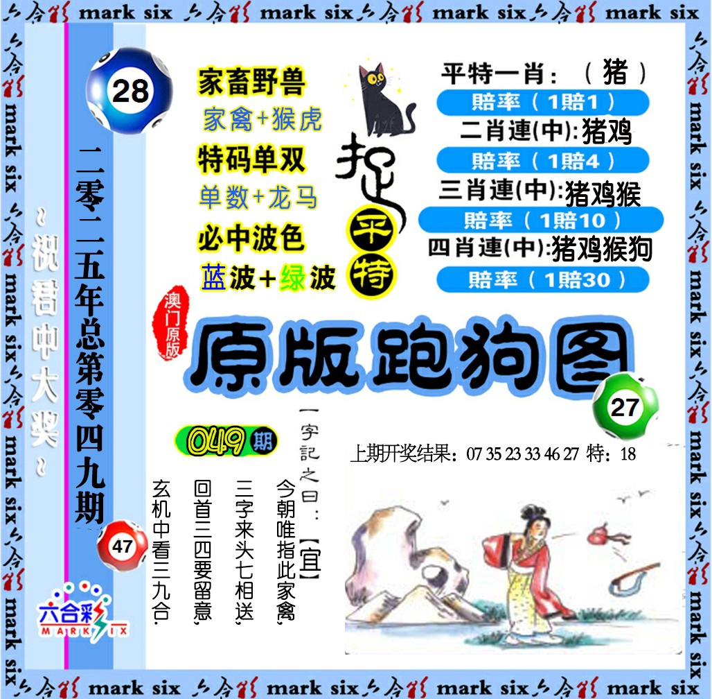 2025049期原版跑狗图