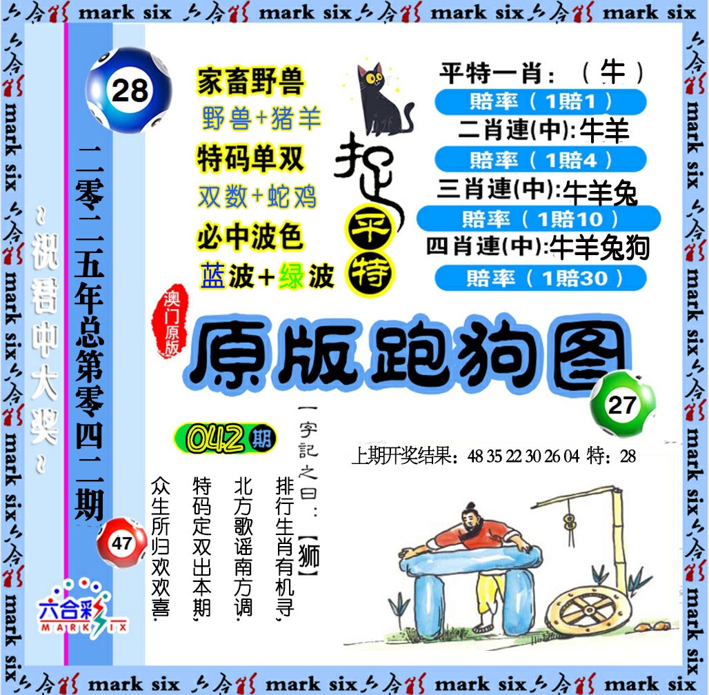 2025042期原版跑狗图