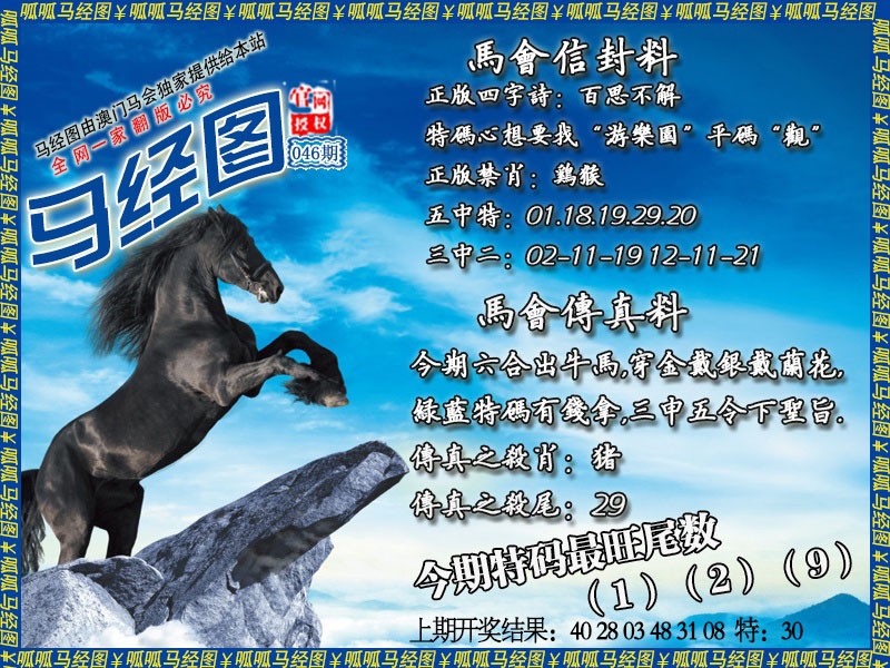 2025046期马经8