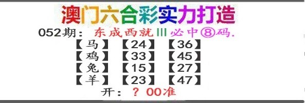 2025052期东成西就