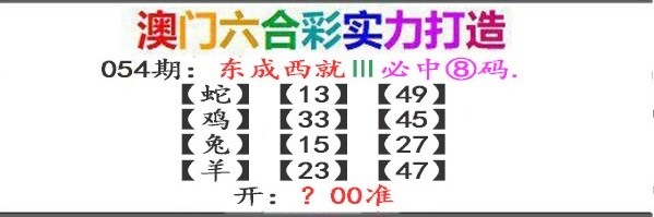 2025054期东成西就