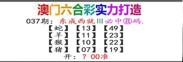 2025037期东成西就