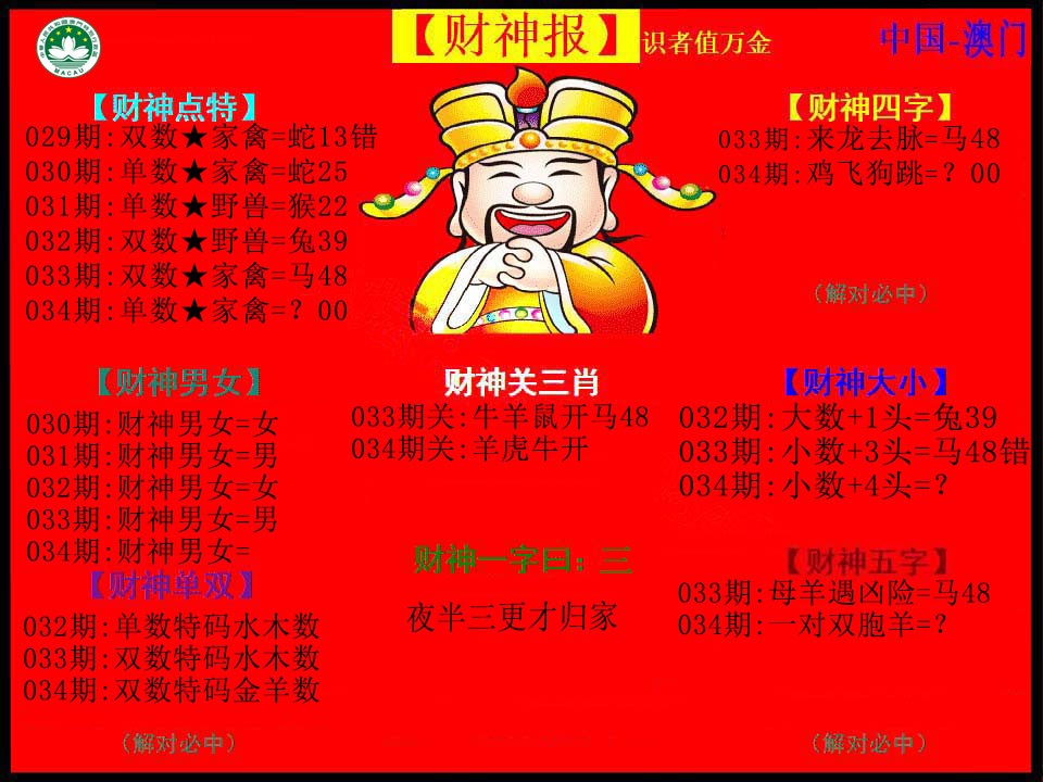 2025034期红财神