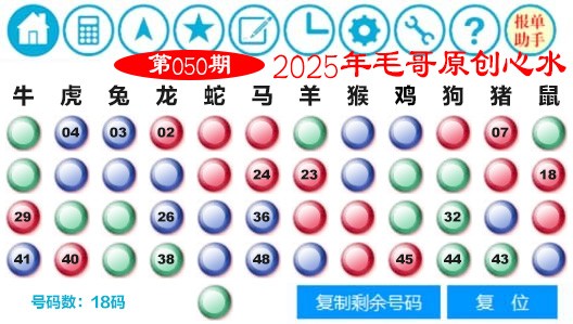 2025050期毛哥心水