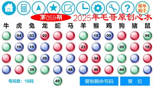 2025059期毛哥心水