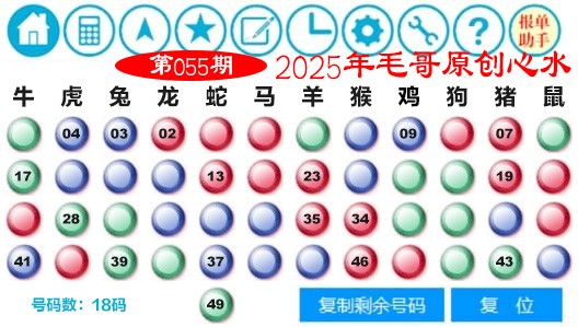 2025055期毛哥心水