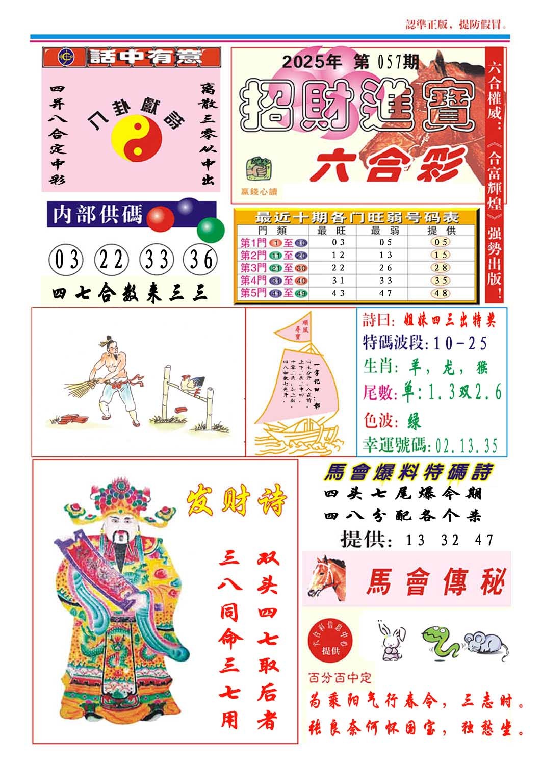 2025057期招财进宝