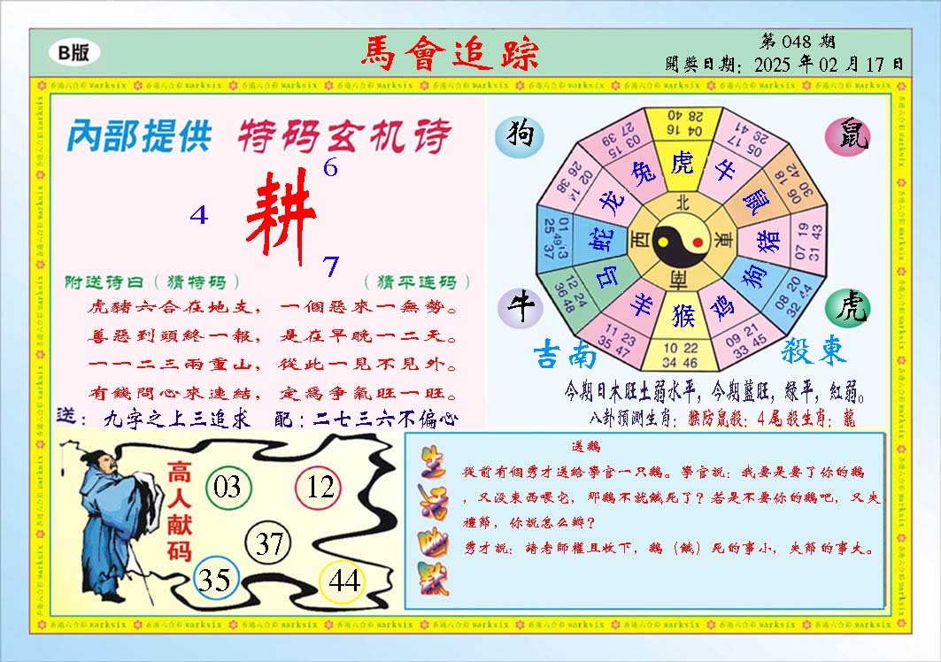 2025048期马会追踪B