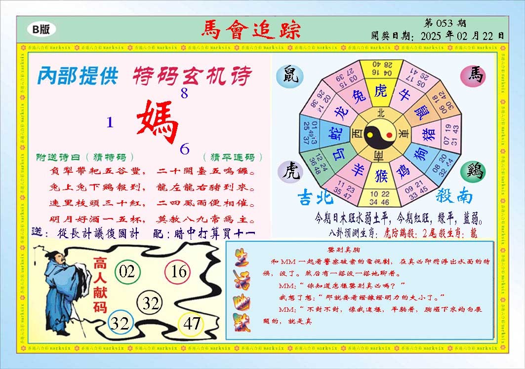2025053期马会追踪B
