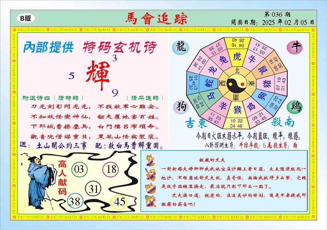 2025036期马会追踪B